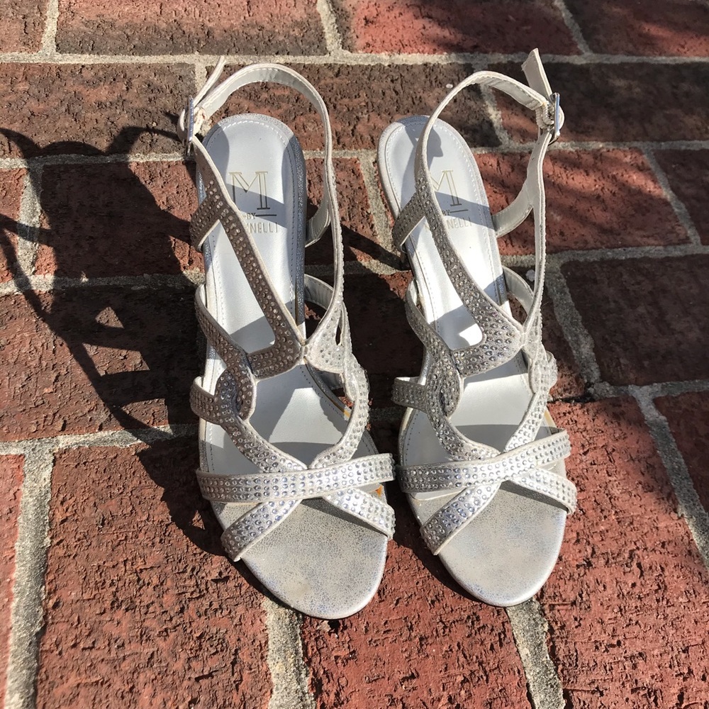 M by Marinelli Silver Heels size 7.5